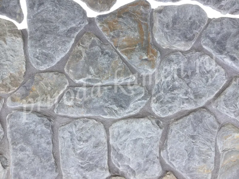 Галтованный плитняк песчаник «Дракон серо-синий (лазурит)»