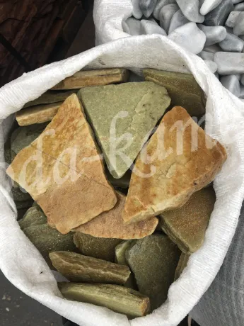 Щебень галтованный златолит «желтый, ладошки»