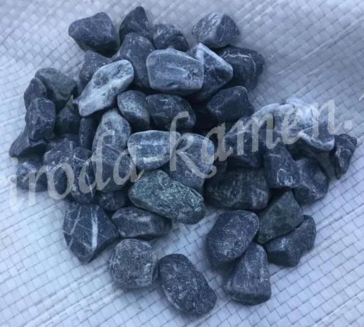 Шебень галтованный мрамор «черный»