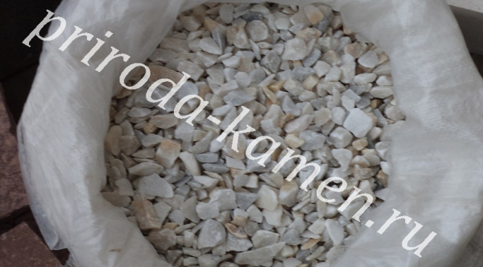 Крошка (щебень) мрамор «белый»