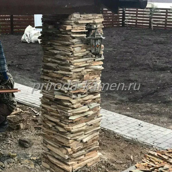 Пиленый златолит «желтый (золотистый)» - Торец-горбушка