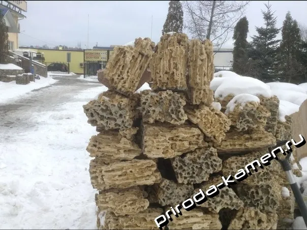 Бут известняк «пещеристый Крымский (Меотис)» для габионов